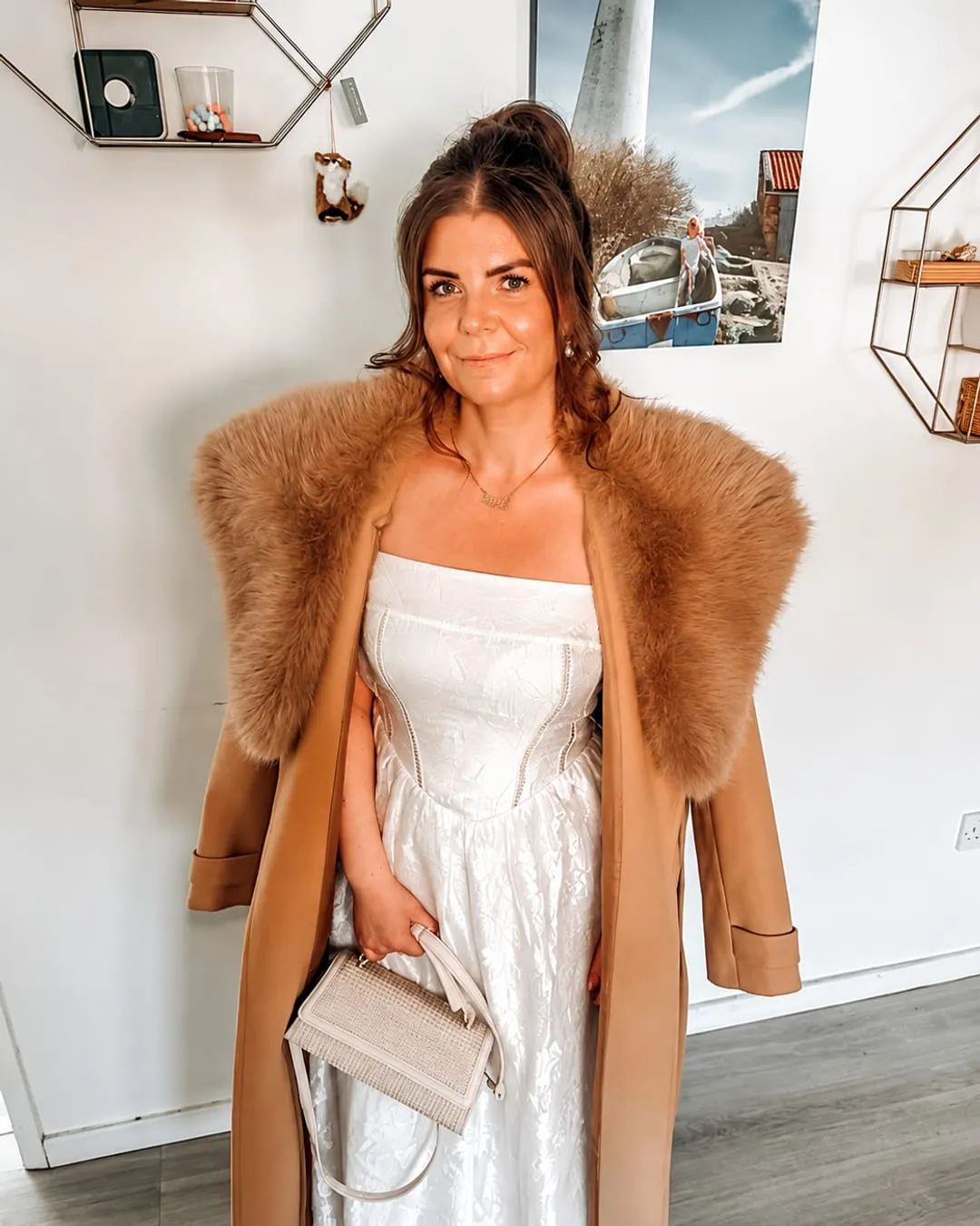 Joanna dressed up for a night out