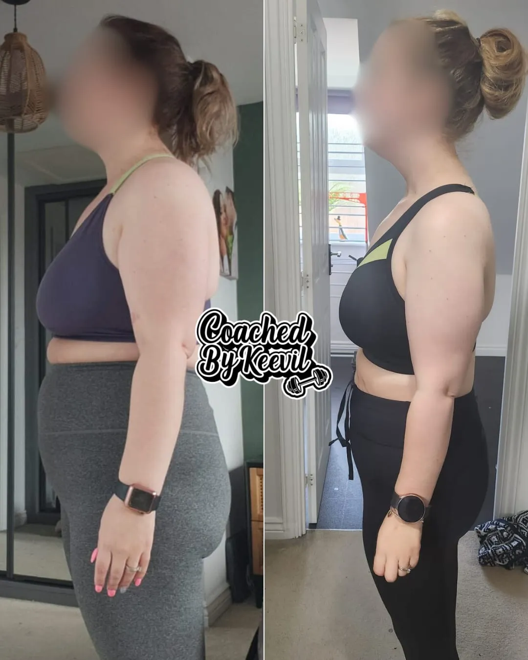 A CBK member’s before and after, side on